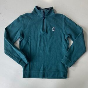 johnnie-O Kids Teal Quarter-Zip Pullover